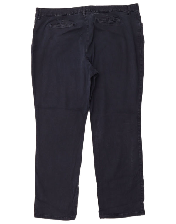 LEE Womens Mid Rise Straight Casual Trousers US 20 3XL W38 L30 Navy Blue