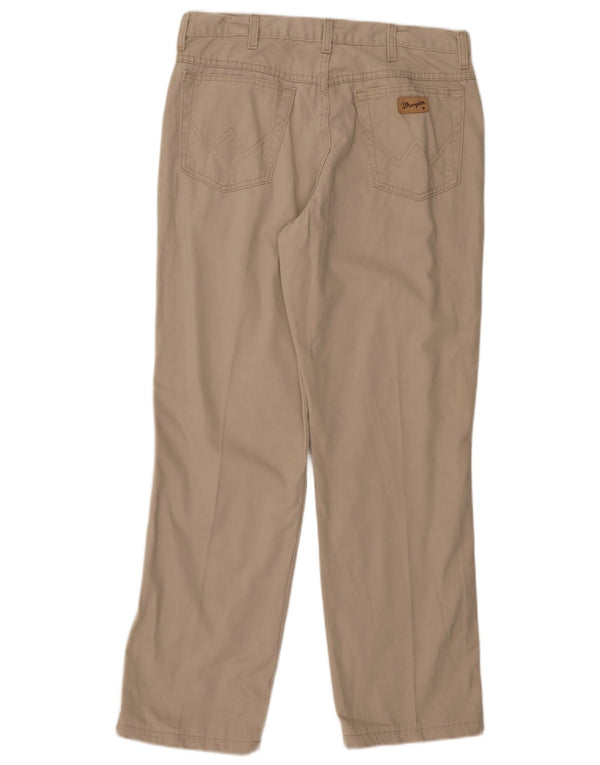 Мужские прямые повседневные брюки Wrangler W36 L32, бежевый хлопок