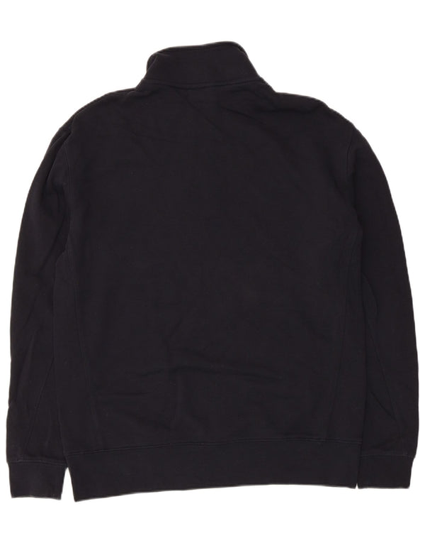 Женский свитер Zara с воротником на молнии, Великобритания 14, средний темно-синий, хлопок