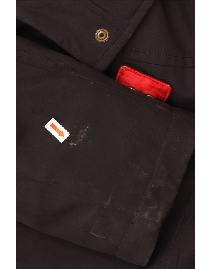 TOMMY HILFIGER Женская ветровка UK 16, большой черный полиэстер