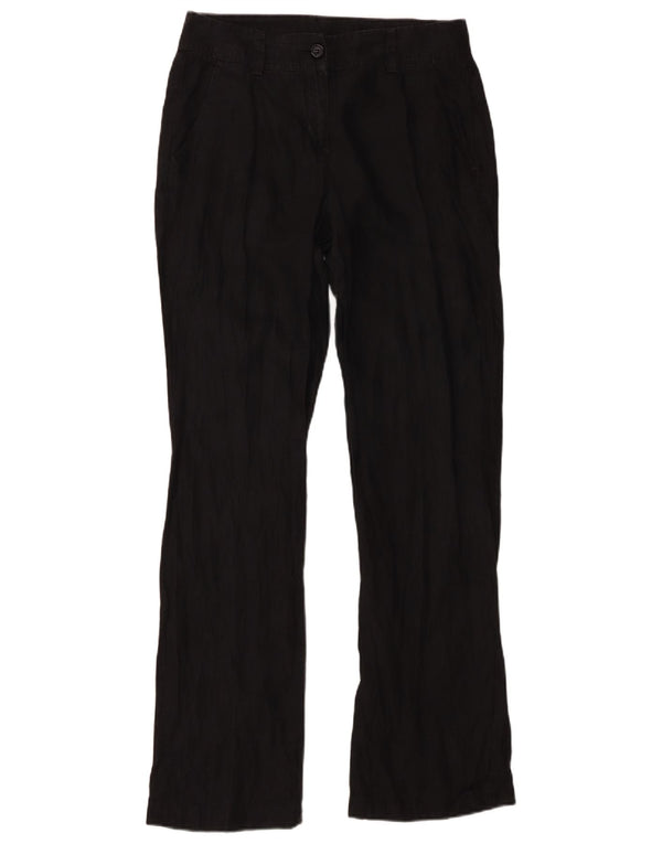 Женские прямые брюки чинос Benetton IT 42 Medium W28 L31, черный лен