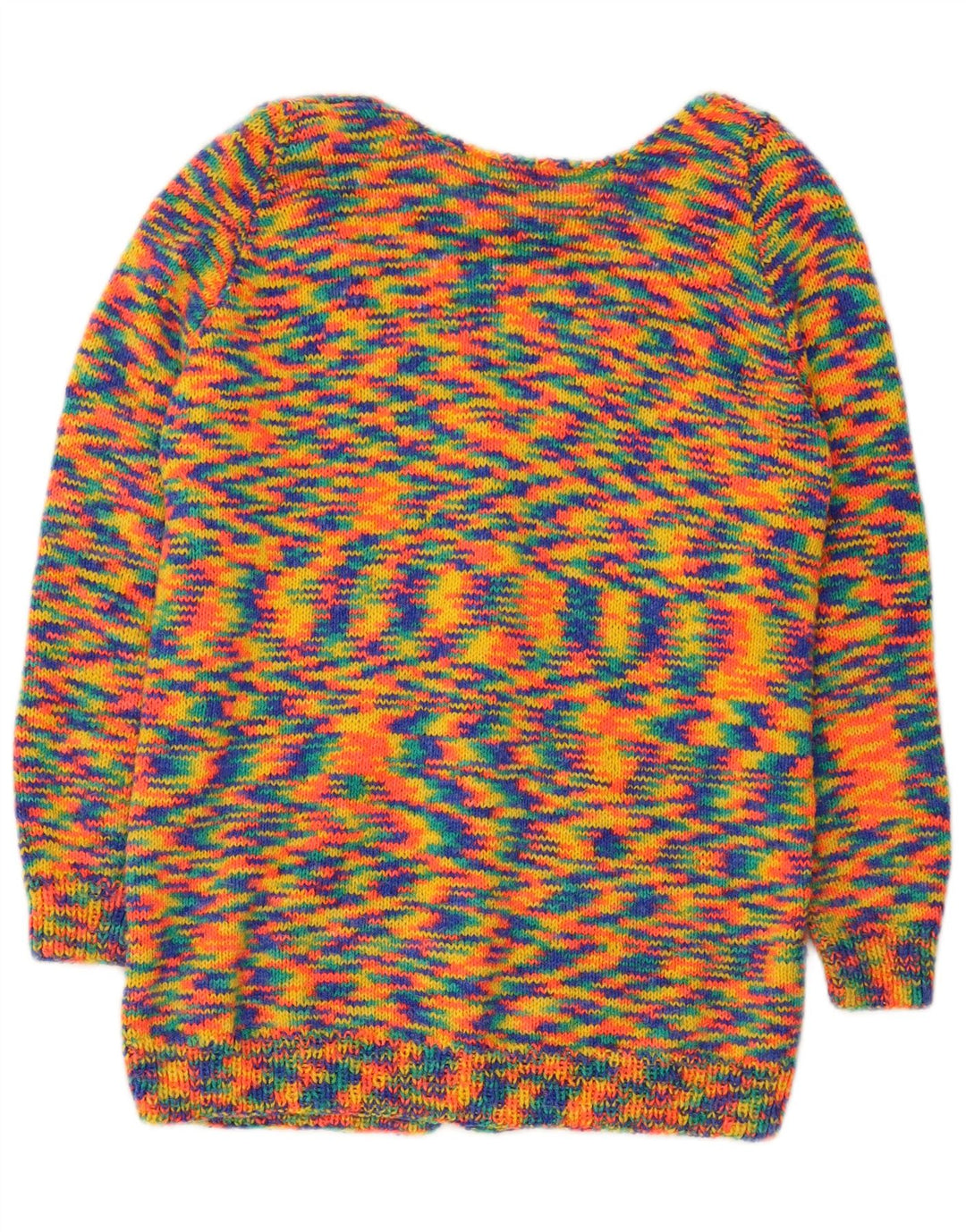 ВИНТАЖНЫЙ женский кардиган-свитер UK 16, большой, разноцветный, в крапинку