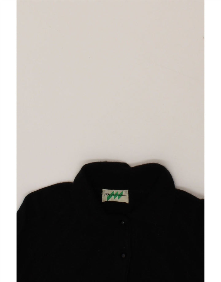 VINTAGE Womens Polo Neck Jumper Sweater UK 12 Medium Black Vintage Vintage and Second-Hand Vintage from Messina Hembry 