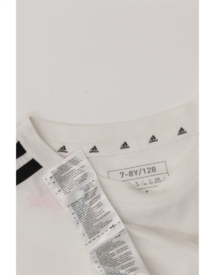 Футболка Adidas для мальчиков, топ 7-8 лет, белый хлопок