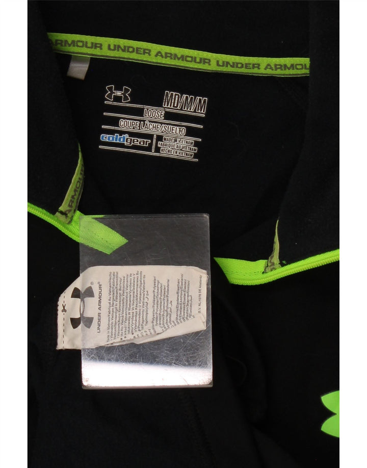 UNDER ARMOR Мужской пуловер с воротником на молнии Cold Gear, спортивный костюм, средний черный