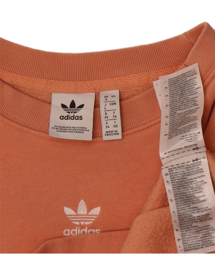 ADIDAS Womens Oversized Sweatshirt Jumper UK 8 Small  Pink Cotton Vintage Adidas and Second-Hand Adidas from Messina Hembry 