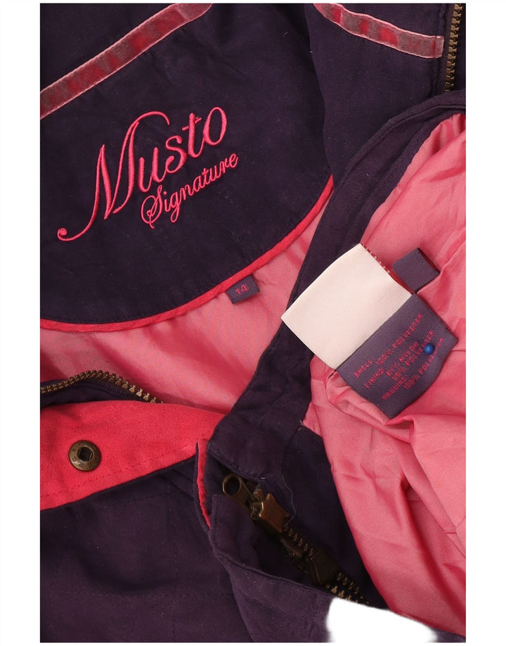Женская фирменная стеганая куртка Musto UK 14, большой фиолетовый полиэстер