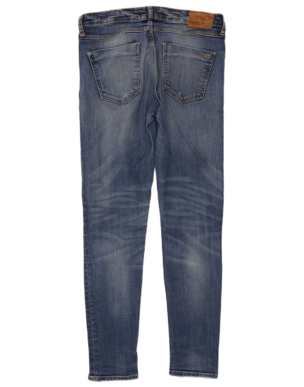 Женские потертые джинсы скинни Zara EU 38, маленькие W28 L29, синие