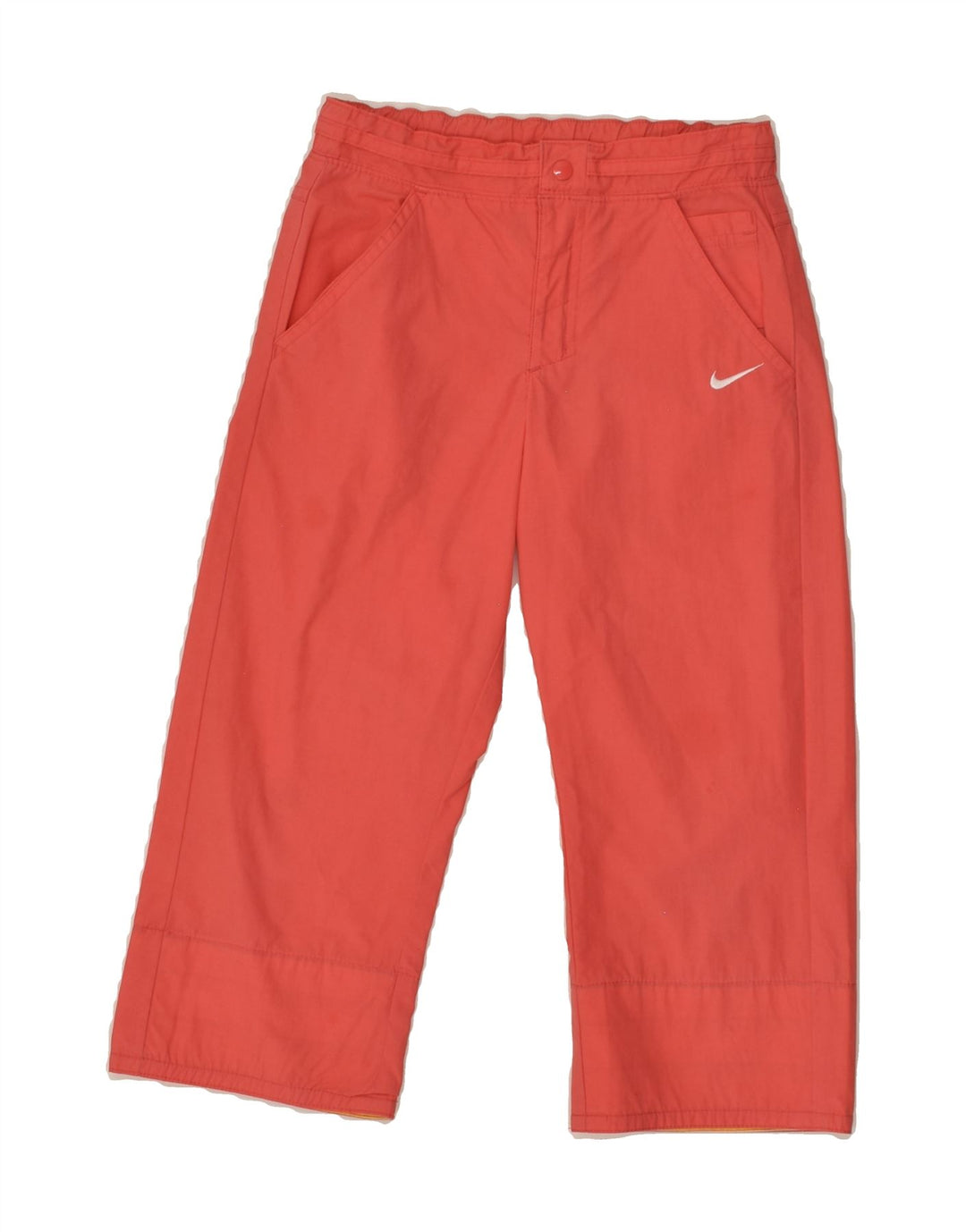 NIKE Girls Straight Casual Trousers 8-9 Years W24 L18 Pink Polyester | Vintage Nike | Thrift | Second-Hand Nike | Used Clothing | Messina Hembry 