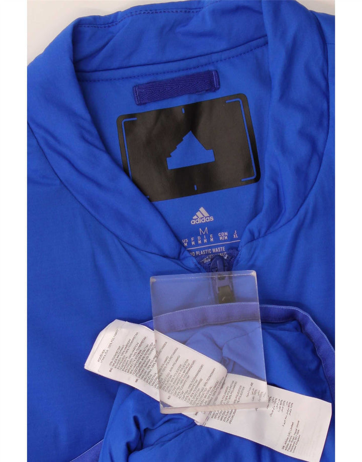 Adidas Mens Gilet UK 38 Medium Blue Colorblock Полиамид