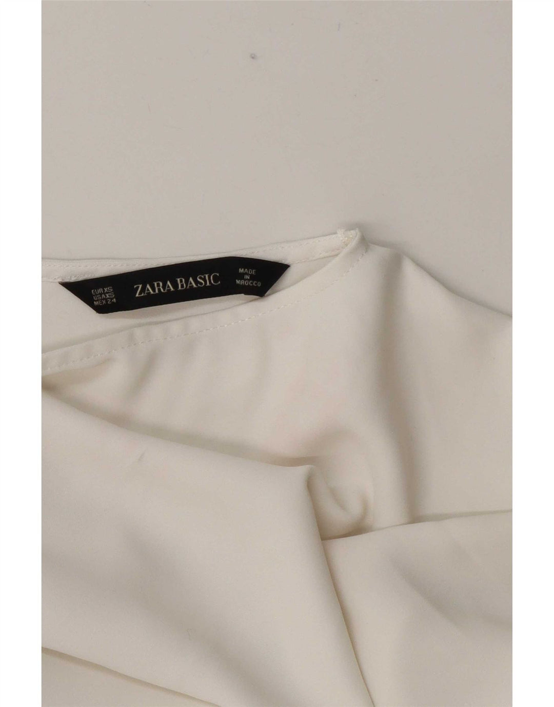 Женская блузка оверсайз Zara UK 6 XS, цветной белый цвет
