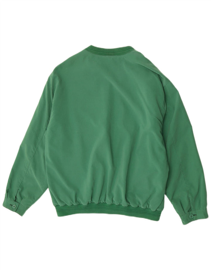 Винтажная мужская куртка-бомбер UK 42 XL, зеленый полиэстер