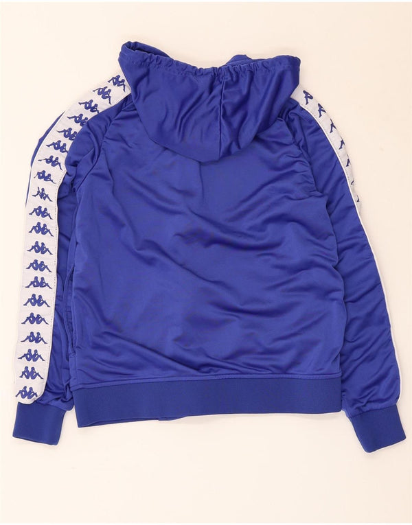 KAPPA Женский свитер с капюшоном на молнии с графическим рисунком, Великобритания, 10, маленький синий, цветной блок