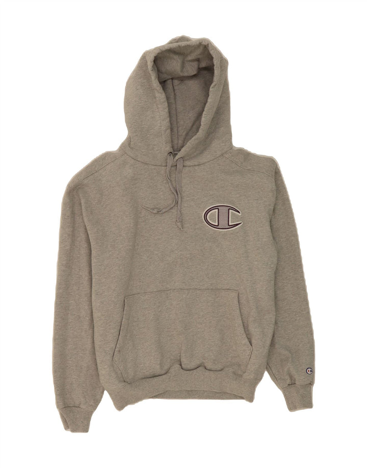 CHAMPION Mens Graphic Hoodie Jumper Medium Grey Cotton Vintage Champion and Second-Hand Champion from Messina Hembry 