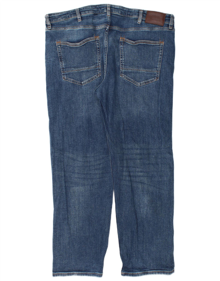 Мужские прямые джинсы Marks & Spencer W38 L29 синие, хлопок