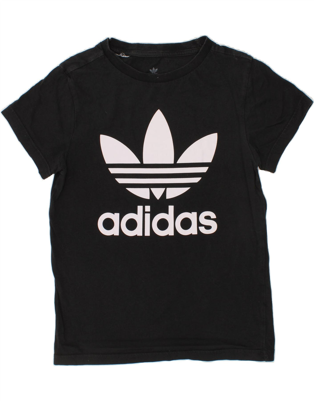 ADIDAS Boys Graphic T-Shirt Top 9-10 Years Black Vintage Adidas and Second-Hand Adidas from Messina Hembry 