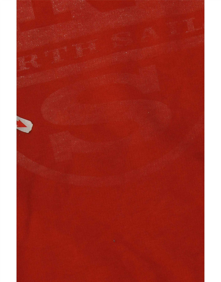 Мужской свитшот с графическим рисунком North Sails, большой оранжевый хлопковый джемпер