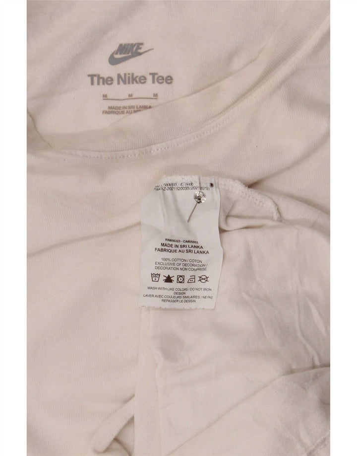 Мужская футболка Nike из хлопка белого цвета среднего размера