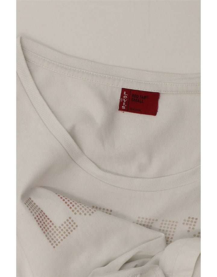 Женская футболка с рисунком Levi's Top UK 10, маленькая белая
