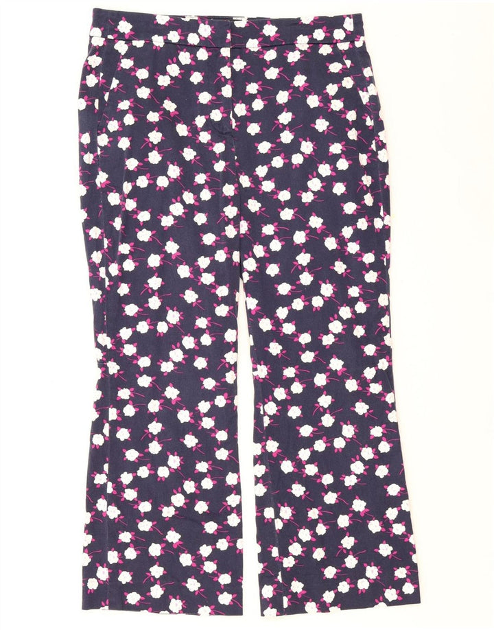 J. CREW Womens Hayden Cropped Trousers US 8 Medium W32 L24 Navy Blue Vintage J. Crew and Second-Hand J. Crew from Messina Hembry 
