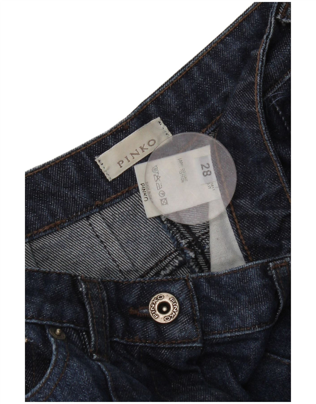 Женские узкие джинсы Pinko W28 L28 синие, хлопок