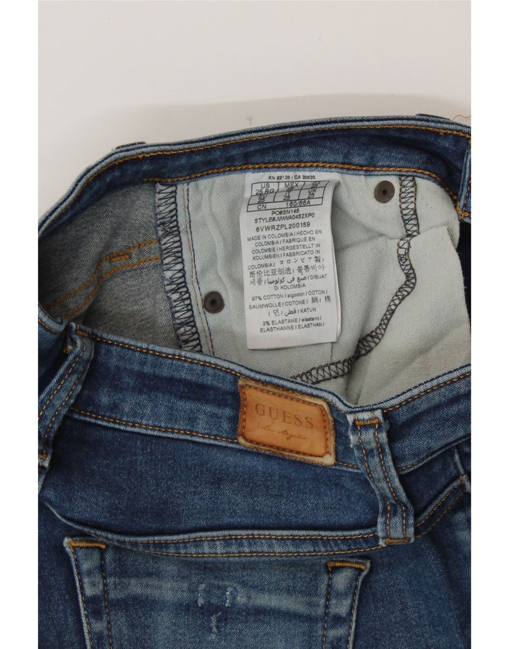 GUESS Женские узкие джинсы W25 L27 Синие, хлопок