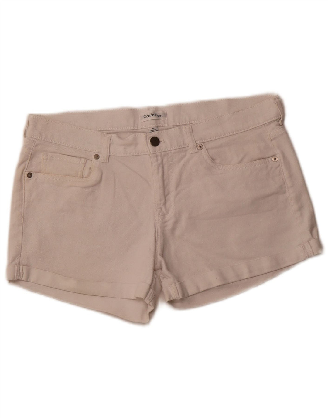 Женские джинсовые шорты CALVIN KLEIN US 8 Medium W32 Белый хлопок
