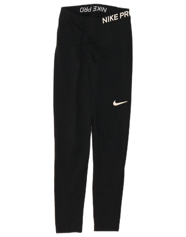 Женские леггинсы с рисунком NIKE Dri Fit UK 4 XS, черные