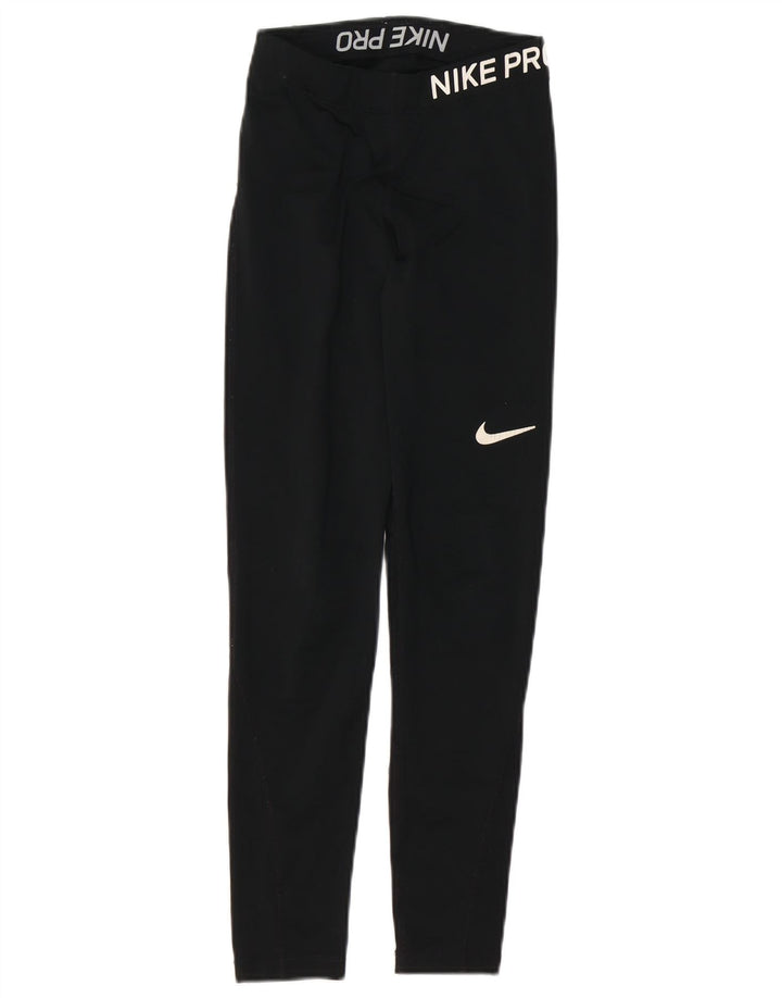 Женские леггинсы с рисунком NIKE Dri Fit UK 4 XS, черные