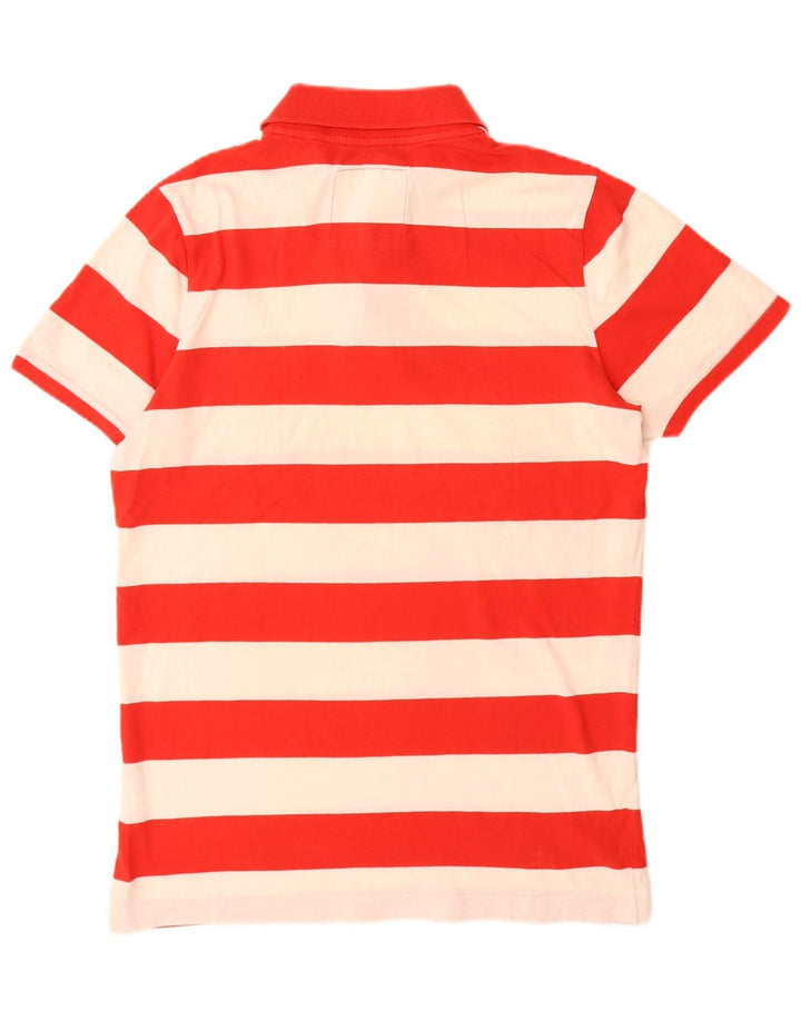 HOLLISTER Мужская рубашка-поло в красную полоску среднего размера