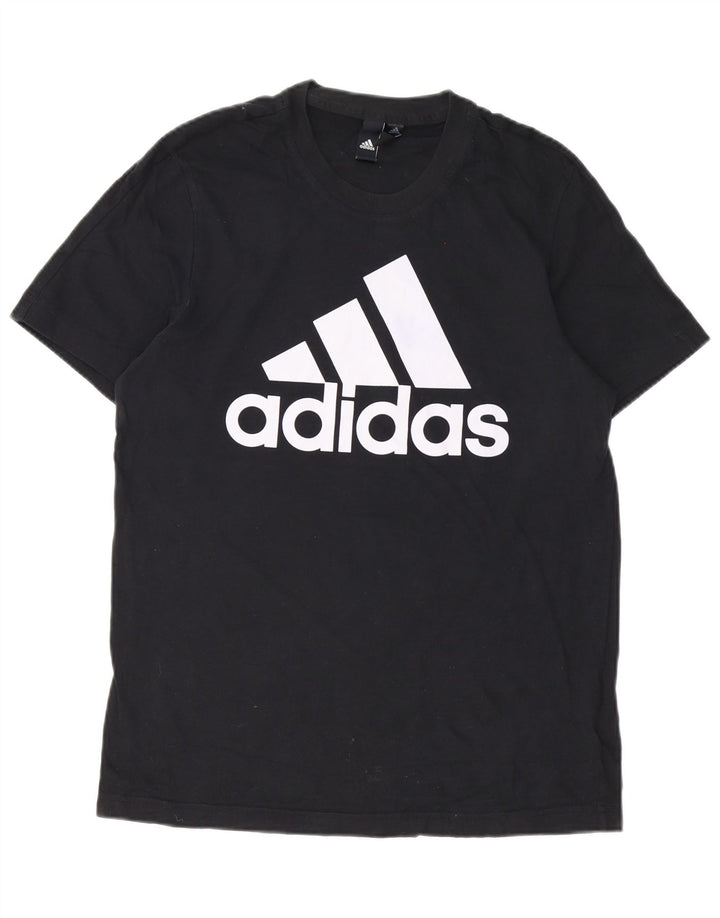 Adidas Мужская футболка с рисунком Топ среднего размера, черный хлопок