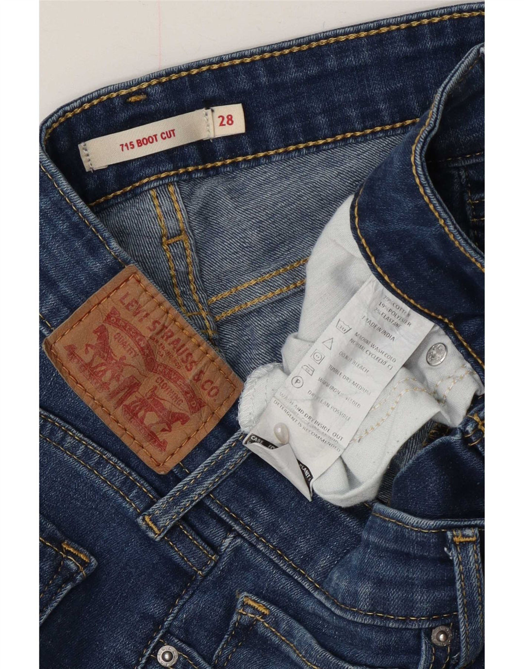 Женские джинсы Levi's 715 Bootcut W28 L28 синие, хлопок
