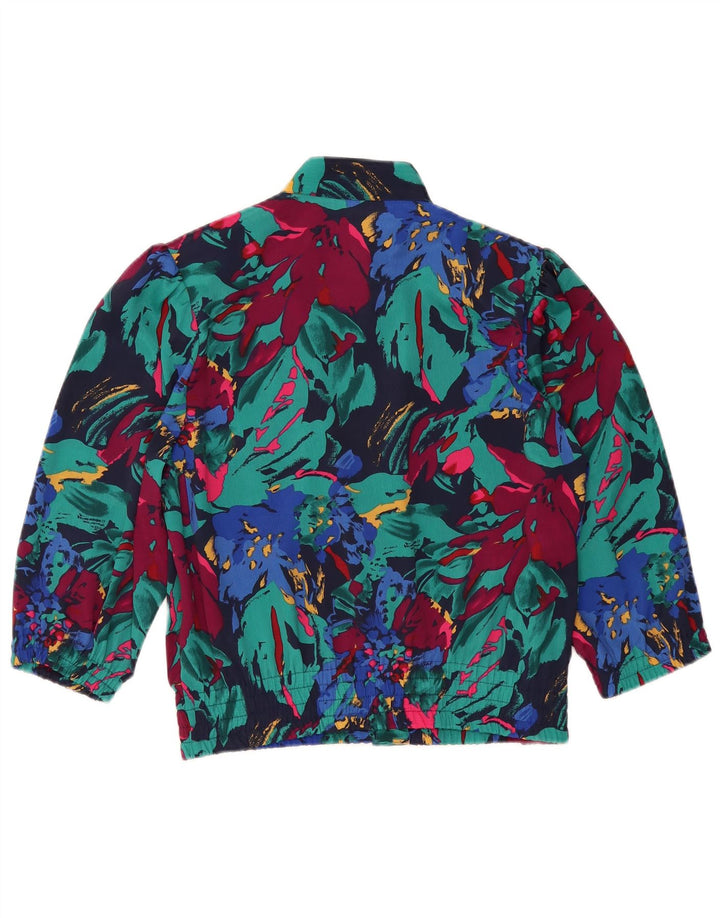 COMMANDER Женская укороченная блузка-рубашка EU 42, большая разноцветная с цветочным принтом