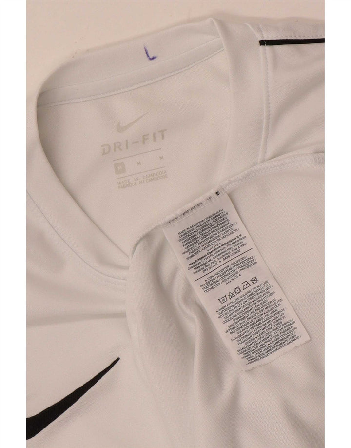 Мужская футболка Nike Dri Fit, средний белый полиэстер