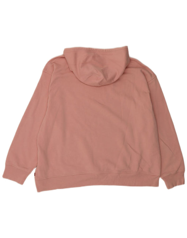 Женский джемпер свободного кроя с капюшоном Levi's, размер UK 18 XL, розовый хлопок