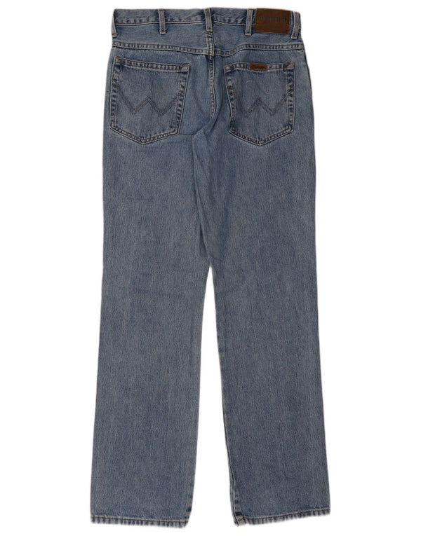 Мужские прямые джинсы Wrangler стандартного кроя W32 L32, синие, хлопок