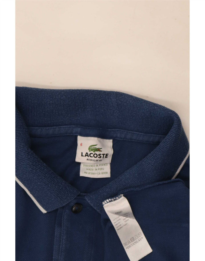 Мужская рубашка-поло стандартного кроя Lacoste, размер 6 XL, темно-синяя