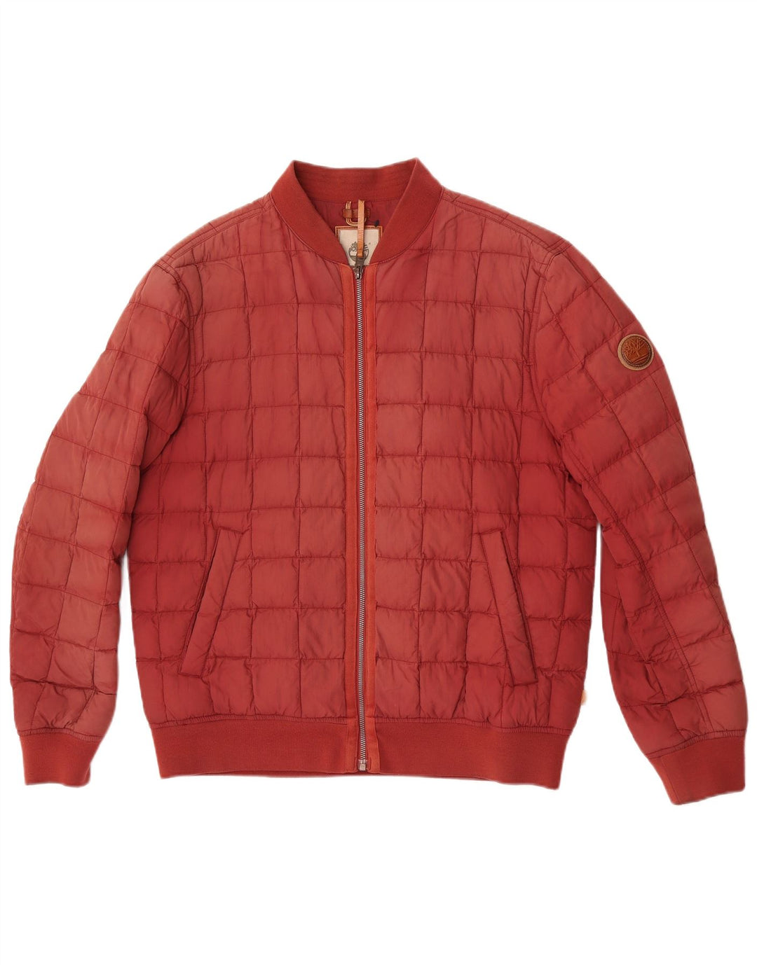Мужская стеганая куртка Timberland UK 40, большой темно-бордовый нейлон