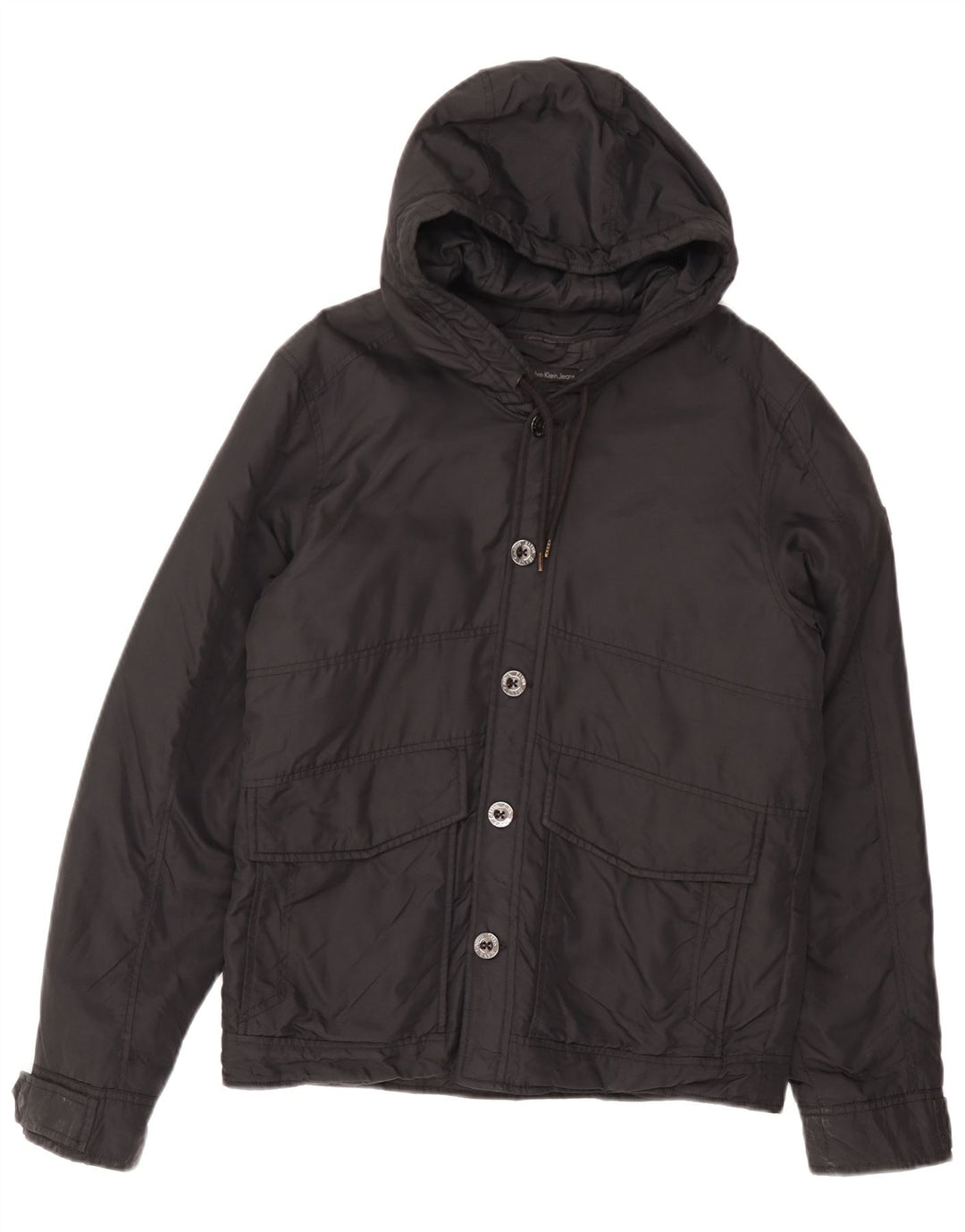 Мужская утепленная куртка с капюшоном Calvin Klein UK 38, средний черный