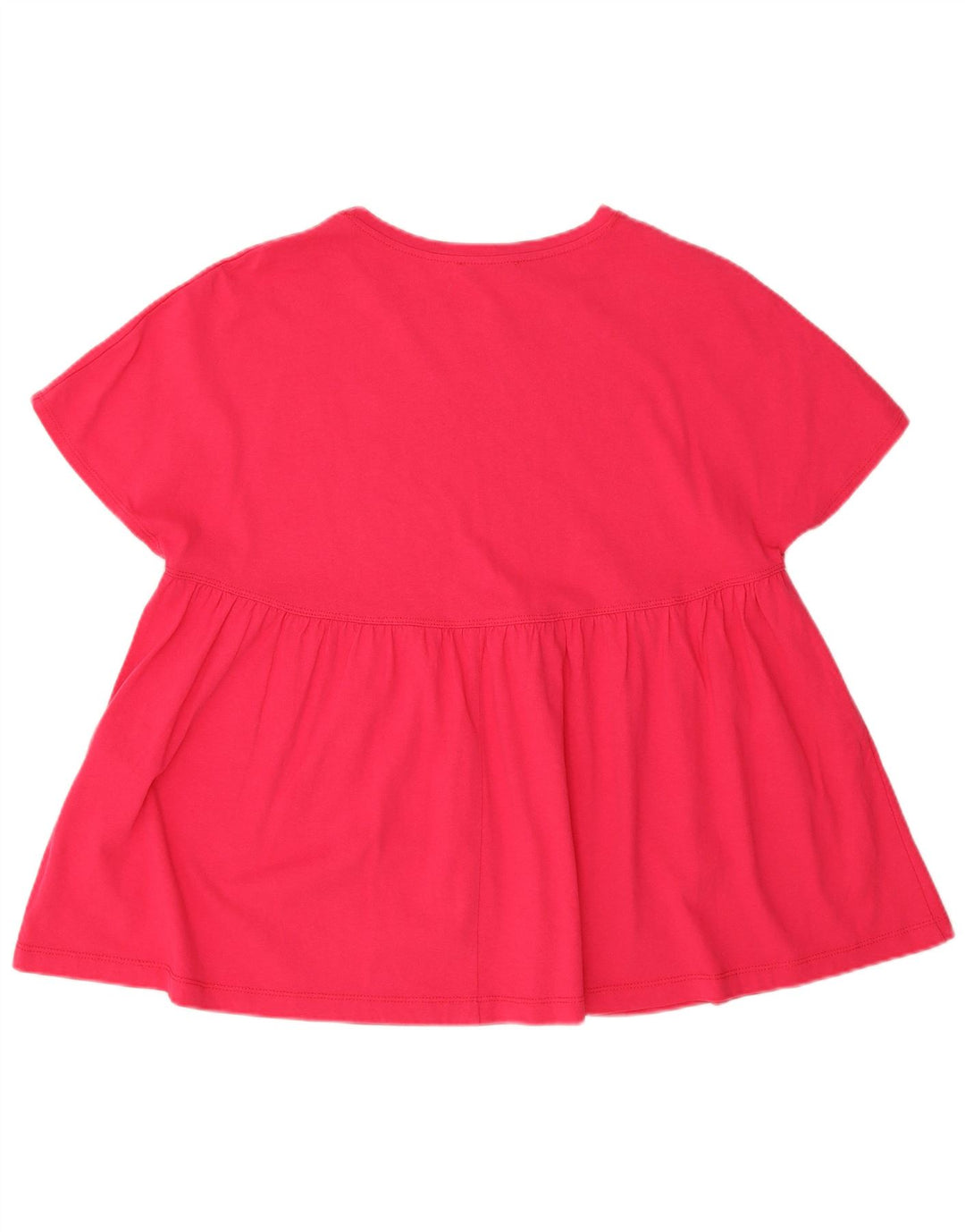 Женская футболка оверсайз Zara Top UK 14, хлопковый средний розовый цвет