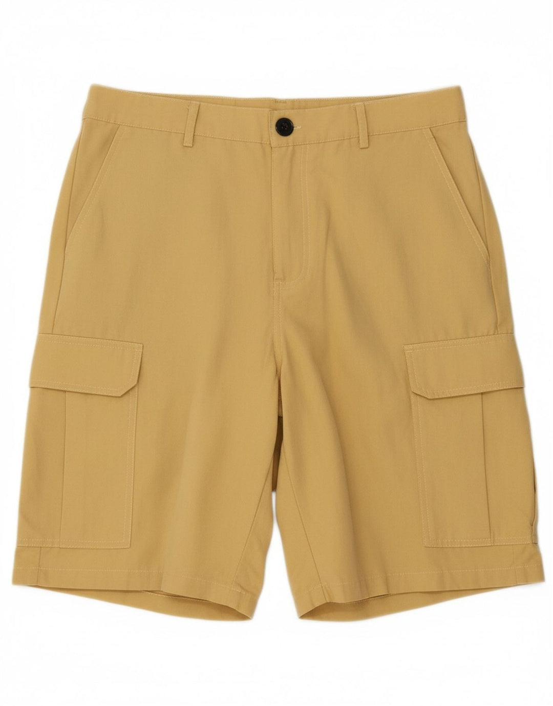 VINTAGE Mens Cargo Shorts Large W34  Yellow Polyester
