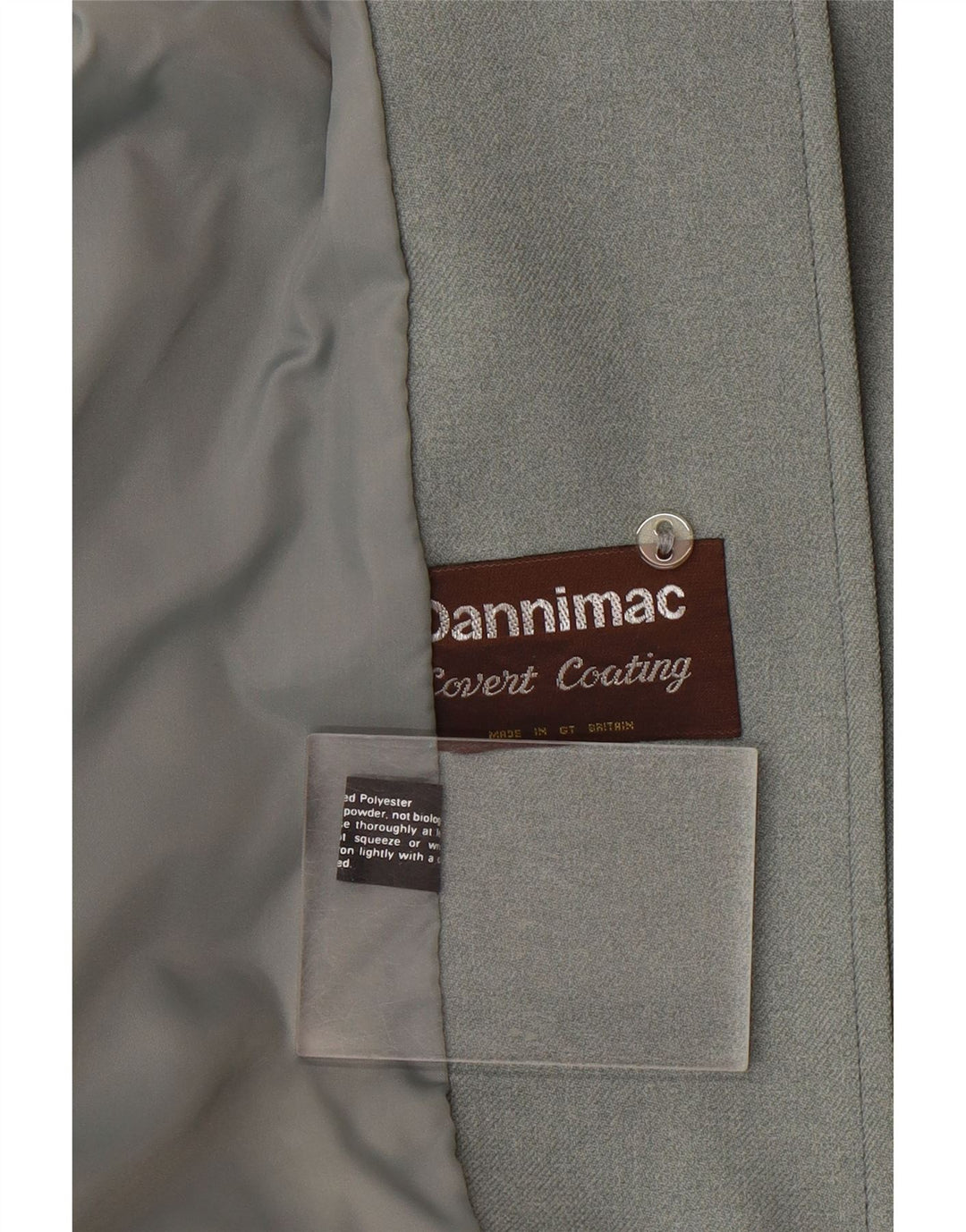 DANNIMAC Womens Overcoat UK 12 Medium Grey Polyester Vintage Dannimac and Second-Hand Dannimac from Messina Hembry 