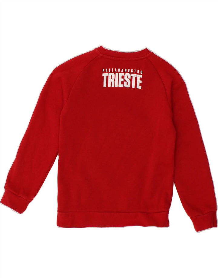 ADIDAS Boys Graphic Sweatshirt Jumper 7-8 Years Red Cotton Vintage Adidas and Second-Hand Adidas from Messina Hembry 
