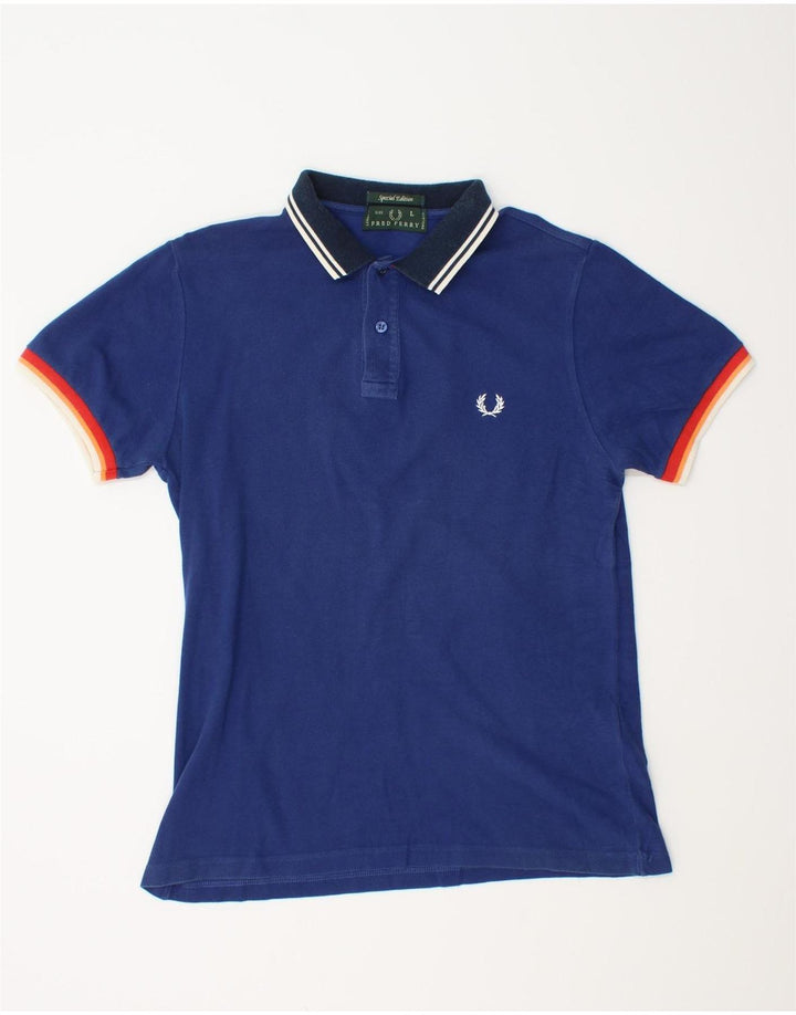 Мужская рубашка поло Fred Perry Special Edition, большой синий хлопок