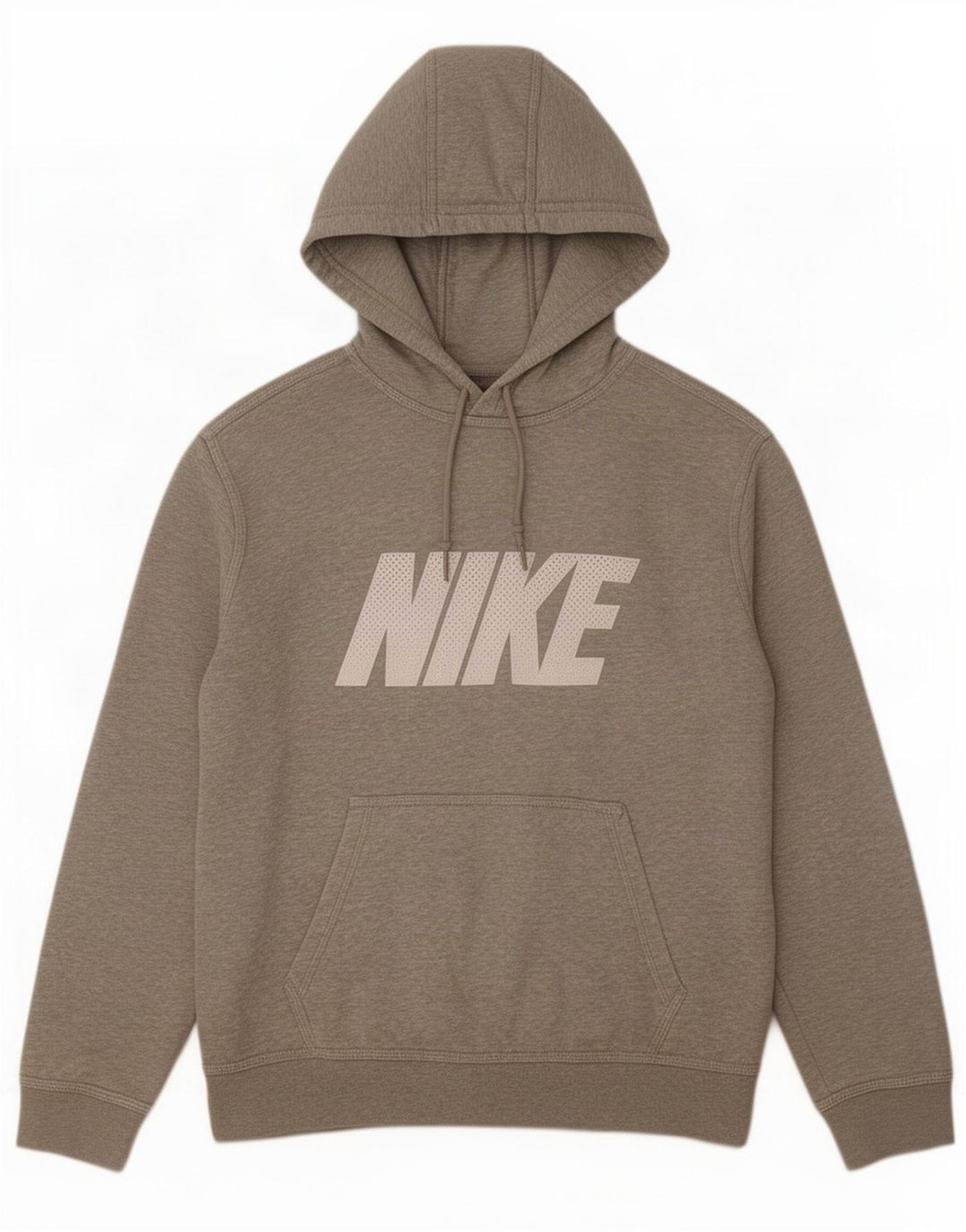 Мужской джемпер с капюшоном с графическим рисунком Nike, хлопковый джемпер среднего серого цвета с крапинками