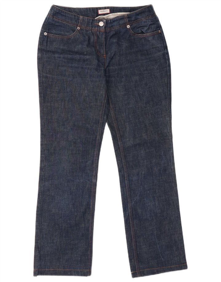 Женские прямые джинсы Max & Co. UK 12, средние W30 L28, синие, хлопок