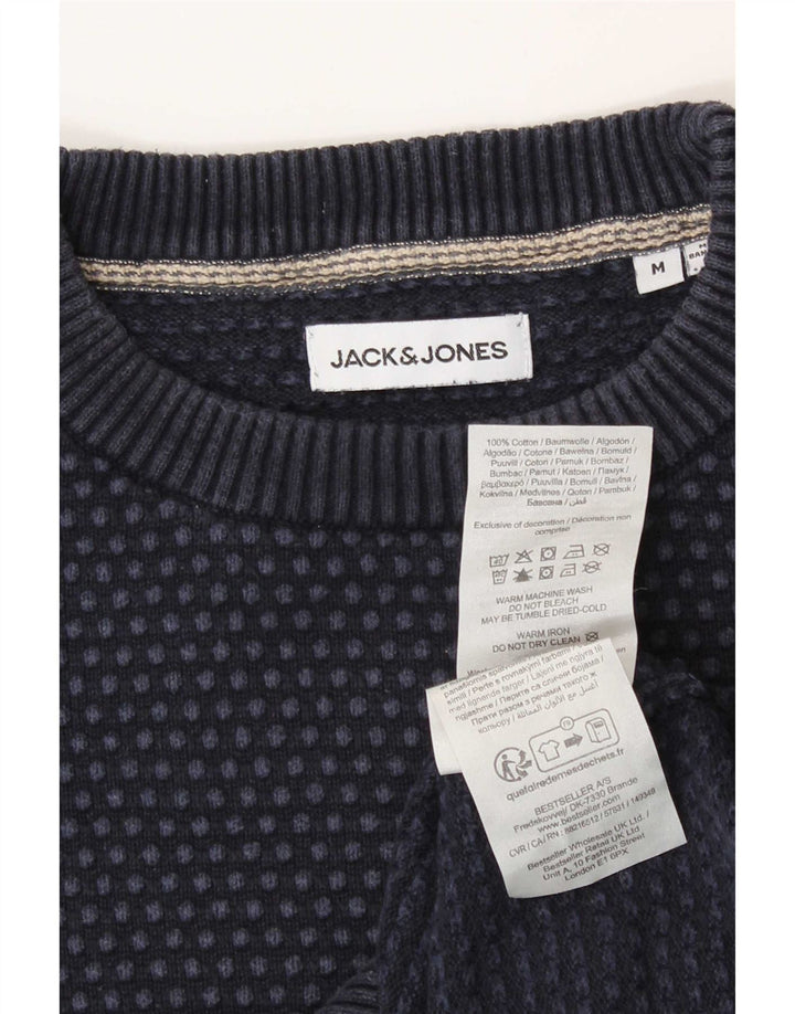 Мужской джемпер с круглым вырезом Jack & Jones, средний темно-синий в горошек