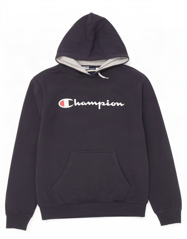 Мужской джемпер с капюшоном Champion, темно-синий, хлопок, средний размер