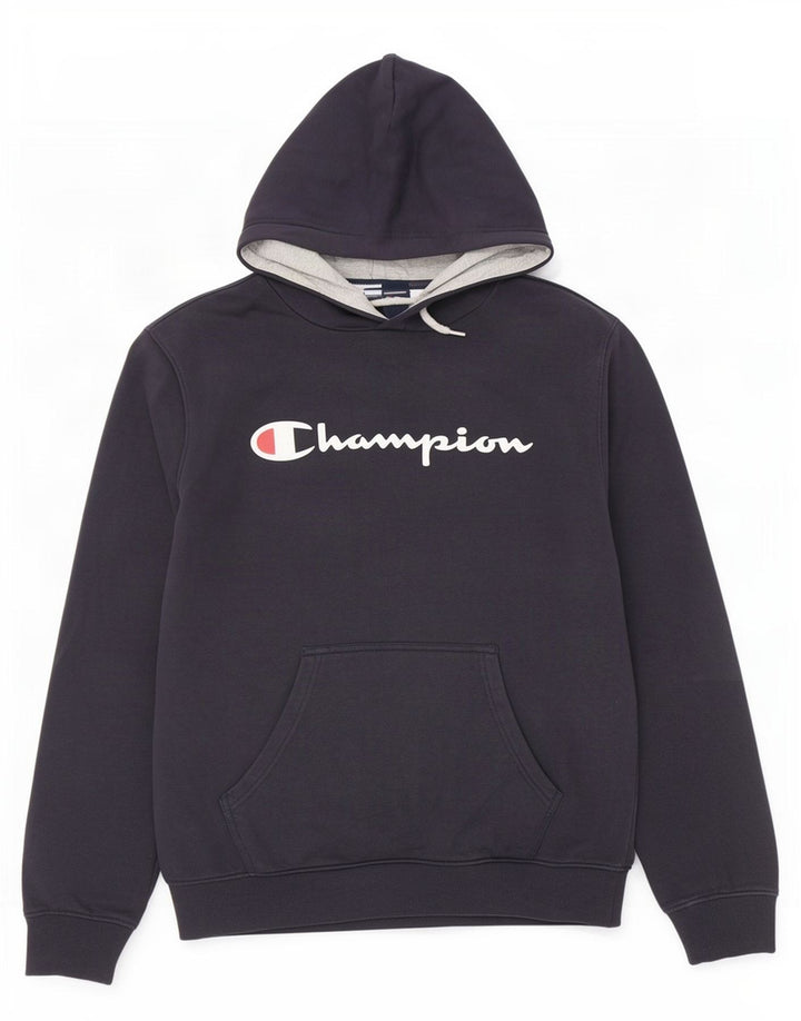 Мужской джемпер с капюшоном Champion, темно-синий, хлопок, средний размер