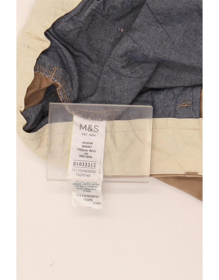 Мужские шорты чинос Marks & Spencer W40 XL, бежевый хлопок